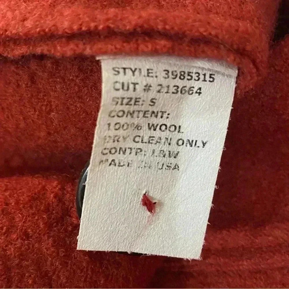 Cut loose women 100% wool orange front  button collar lagenlook preppy vest -S - Picture 5 of 9